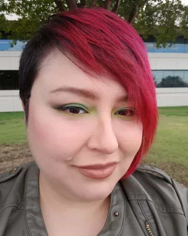 asymmetrical pixie for red short hair