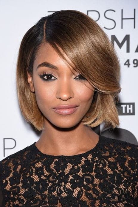 side swept bangs style for black ladies