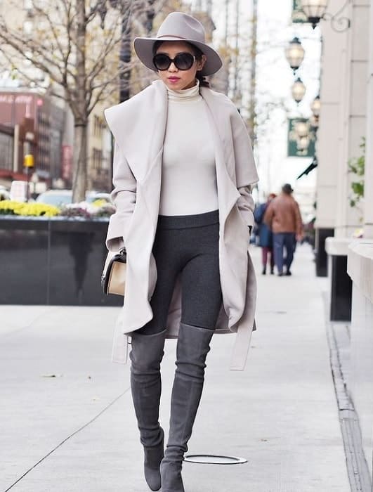 Grey Leggings with Boots Outfits (14 ideas & outfits)