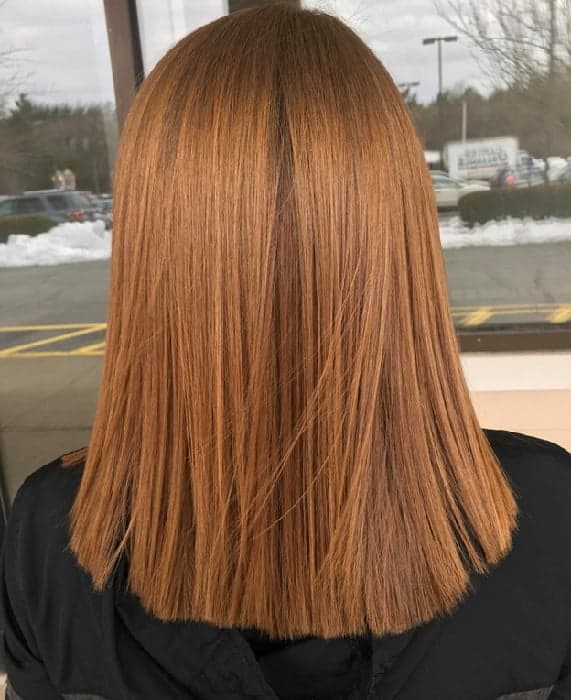 caramel blunt bob for women