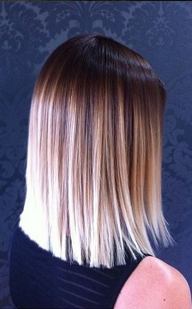 long ombre blunt bob