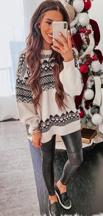 christmas sweaters as school outfits for winters