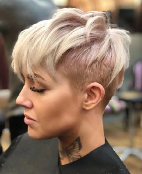 pixie with undercut for women