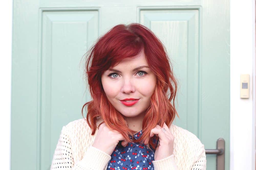 red short ombre hair for women
