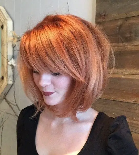 thick rounded layered bob 