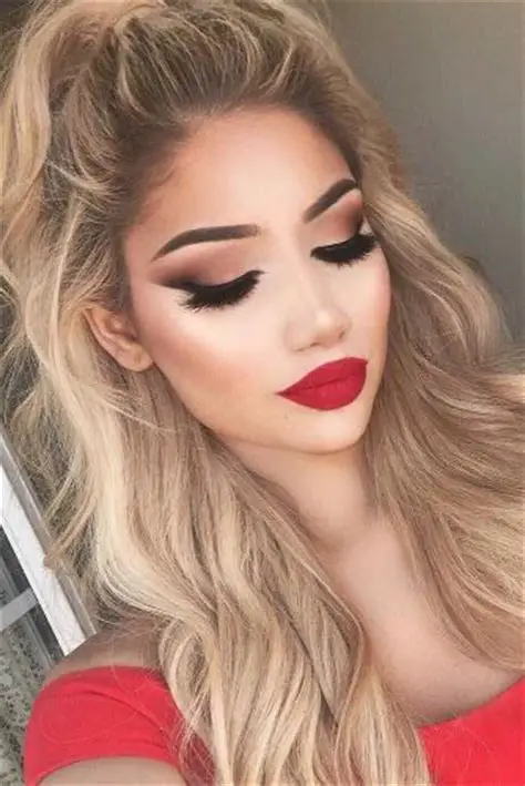 smokey eye makeup to go with red dress