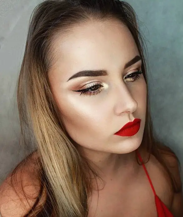 best makeup looks for red dress