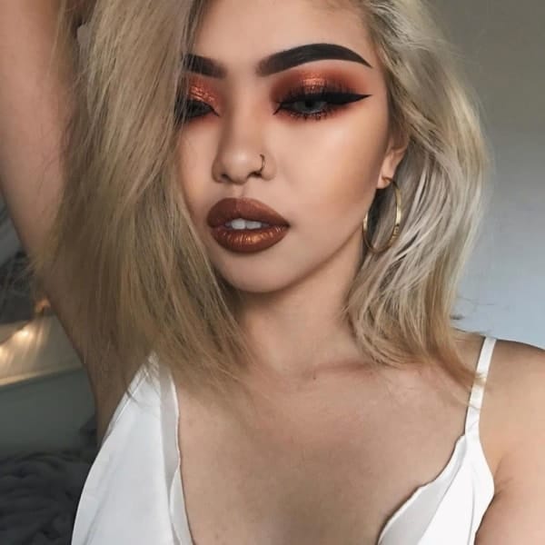 90's bronze makeup look