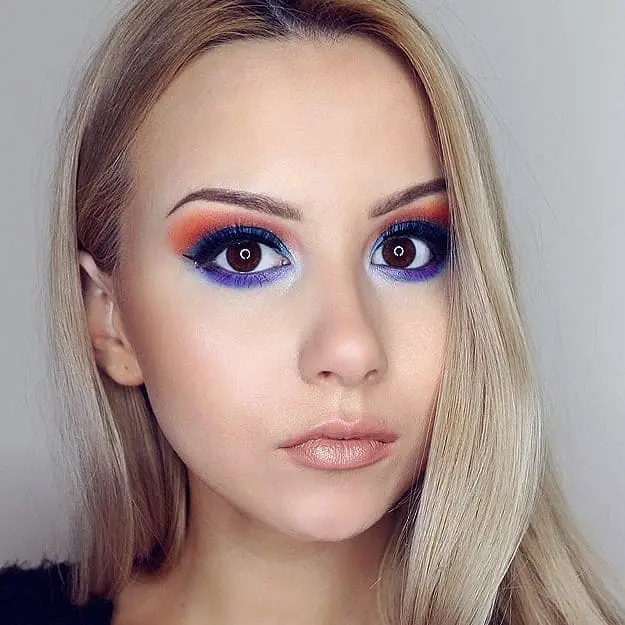 peacock eye makeup look for dark brown eyes