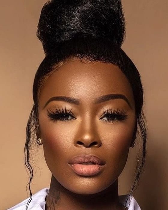 bronze makeup for dark skin women