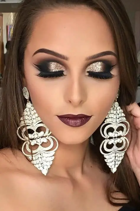 smokey eye makeup for black dress