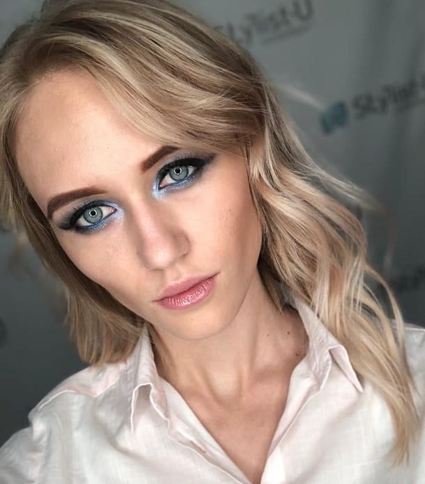 makeup for blonde girl with blue eyes