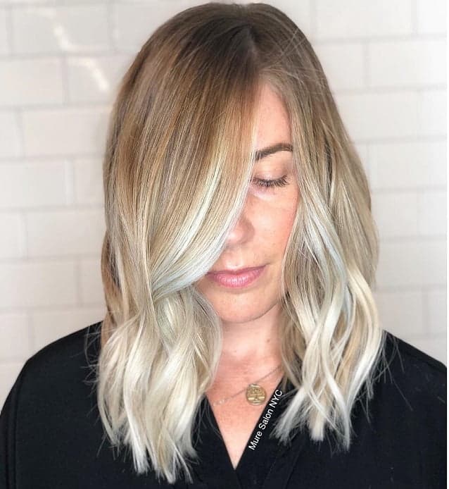 blonde balayage on medium hair