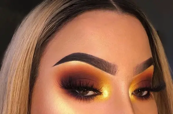 orange ombre eyeshadow look for women