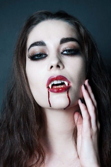 women with vampire makeup looks