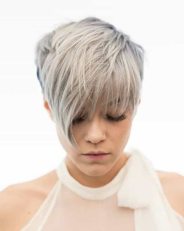 ash blonde pixie