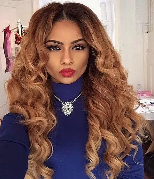 curly blonde weave hairstyle